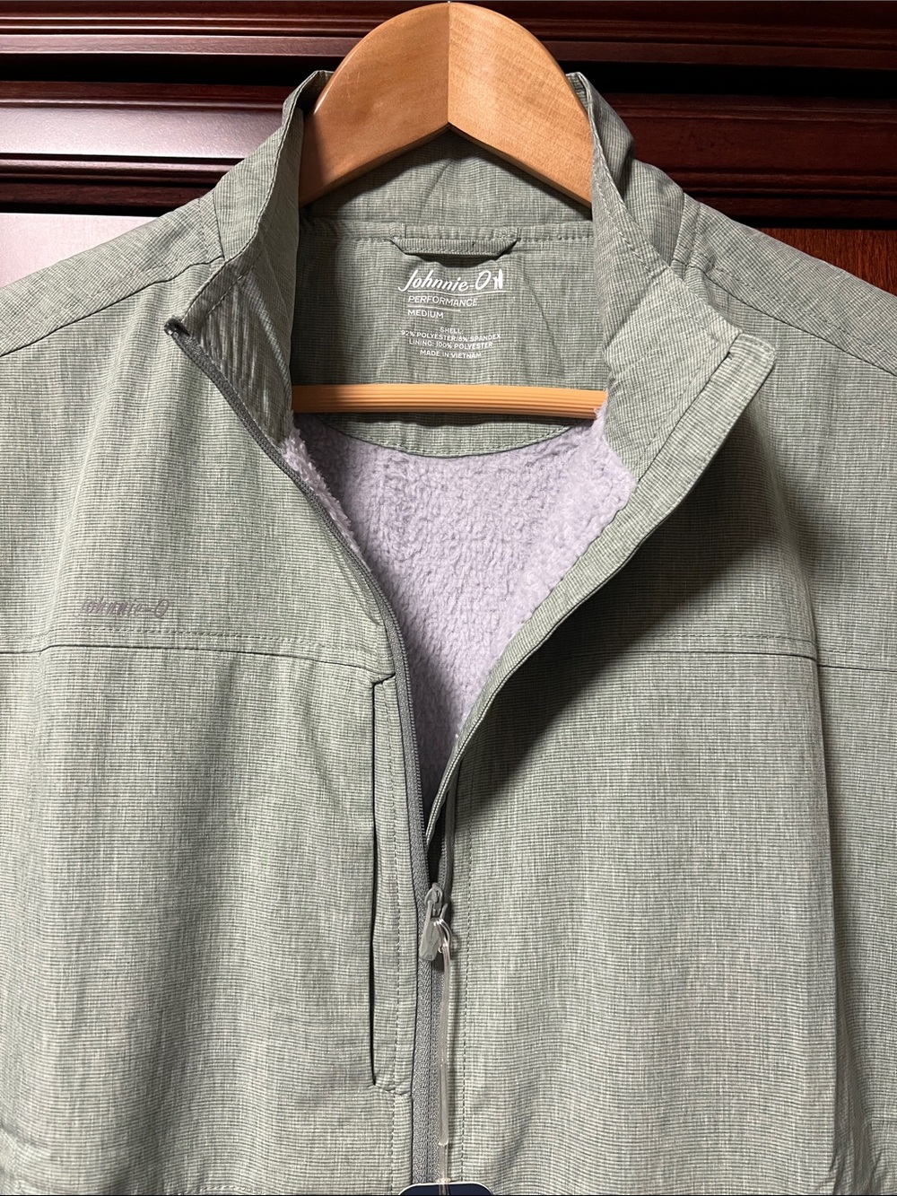 Brand New Johnnie-O Lightweight Performance Sage Green Front Zip-Up Golf ⛳️ Vest